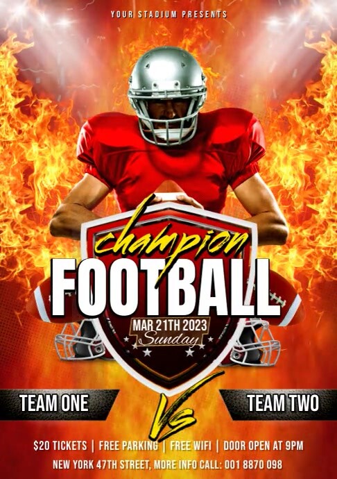 Modèle football championship video ads flyer | PosterMyWall