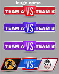 Football club schedule flyer Instagram Portrait template