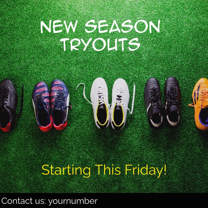 Tryouts Design Football club tryouts Template | PosterMyWall