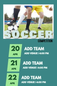 FOOTBALL COMPETITION Pinterest Graphic template