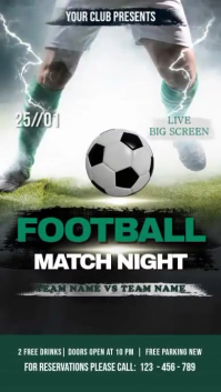Nero Football Match Night Digitalt display Template