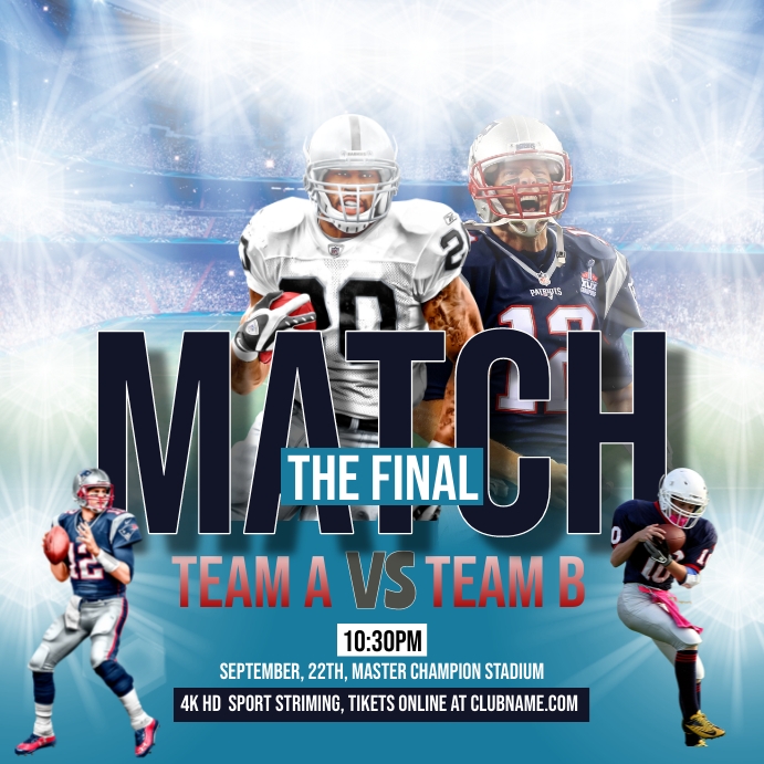 FOOTBALL Template | PosterMyWall