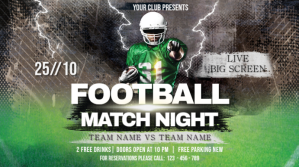 棕色 Football Match Night Digitale display Template