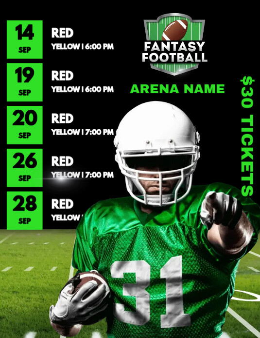 Football Flyer (US Letter) template