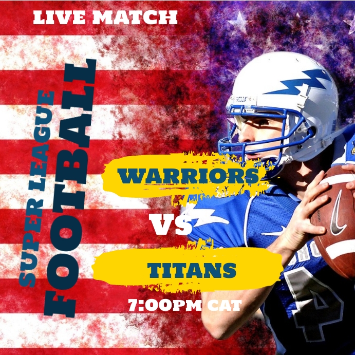 football Template PosterMyWall