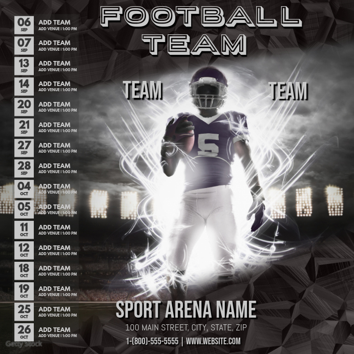 Football Square (1:1) template