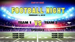 Football Night 数字显示屏 Template