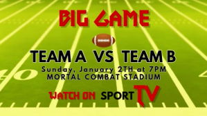 FOOTBALL Digitalt display (16:9) template