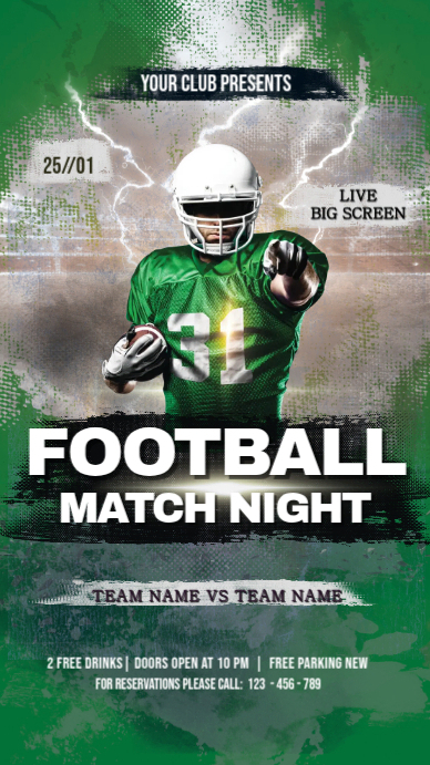 Football Display Template | PosterMyWall