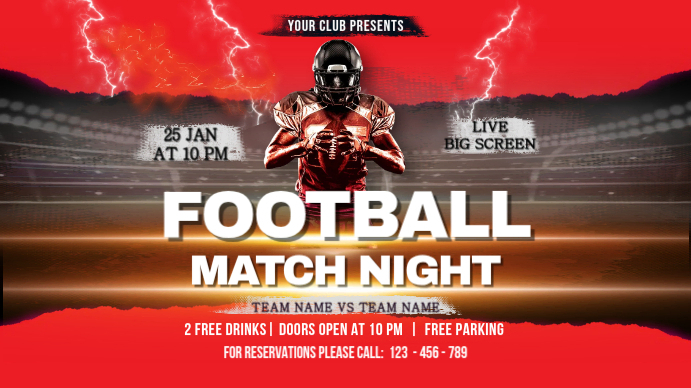 Football Display Template | PosterMyWall