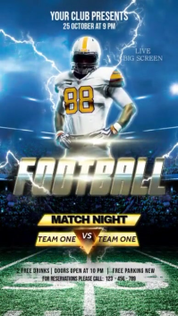 Football Display งานแสดงผลงานแบบดิจิทัล (9:16) template