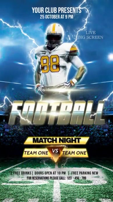 Football Display Template | PosterMyWall