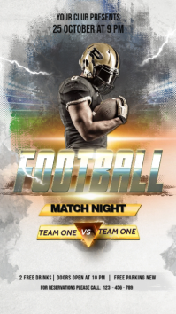 Branco Football Match Night Digitale Vertoning Template