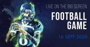 Purple Football Game Event Portada de evento de Facebook Template