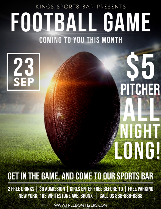 Football Event Flyer Template PosterMyWall