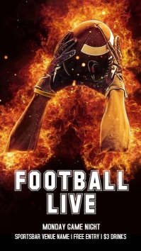 Football event - no logo Pantalla Digital (9:16) template
