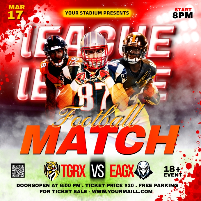 Football Rivals Flyer Modèle Football Final Game Flyer | PosterMyWall