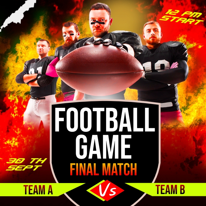 Match Advertisement football final match ad design flyer poster Template | PosterMyWall