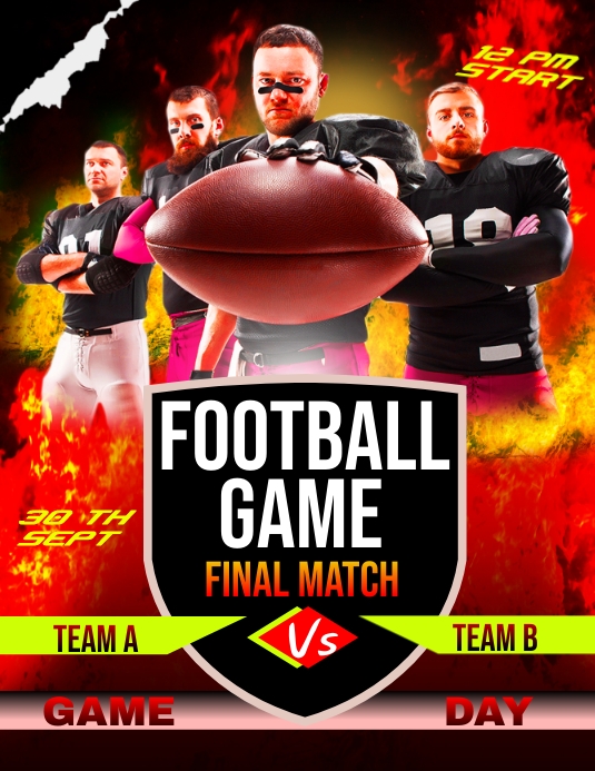 Match Advertisement Copy of football final match ad design flyer poster | PosterMyWall