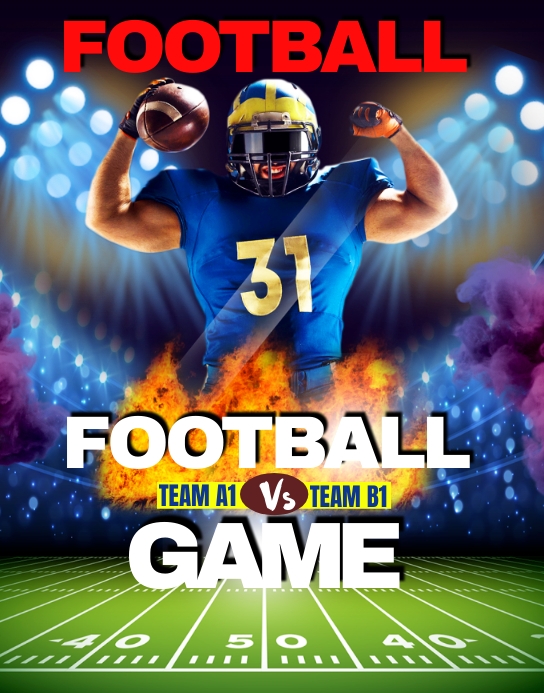 football final match ad design flyer Template | PosterMyWall