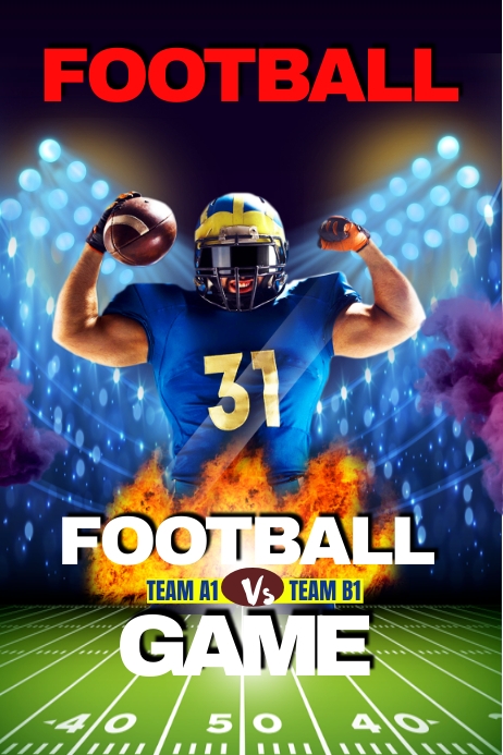 Match Advertisement football final match ad design flyer Template | PosterMyWall