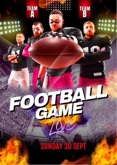 football final match ad design flyer A6 template