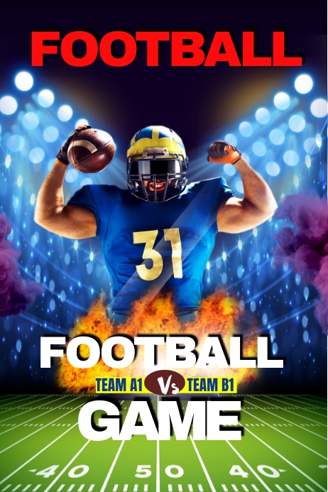 football final match ad design flyer Template | PosterMyWall