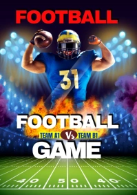 football final match ad design flyer A1 template