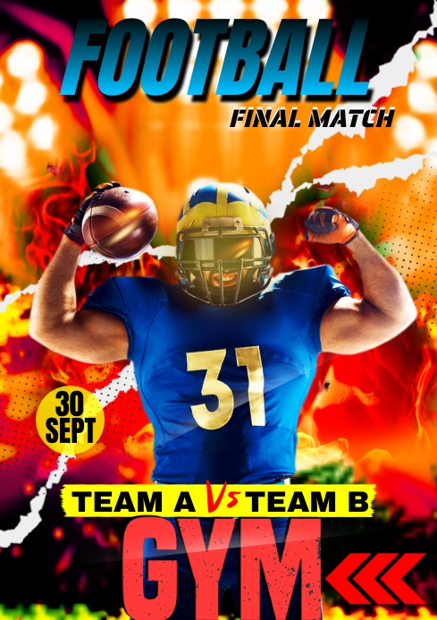 football final match ad design flyer Template | PosterMyWall
