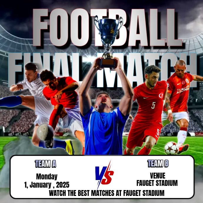 Football Final Match Template | PosterMyWall