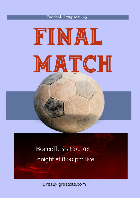Modèle Football Final Match | PosterMyWall Modèle Football Final Match | PosterMyWall