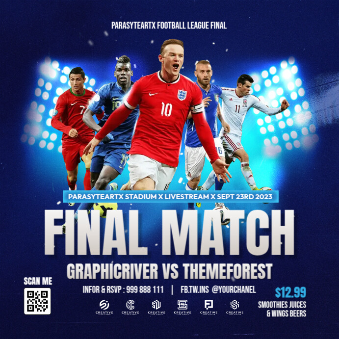 Final Forms Football Example Football final match Template | PosterMyWall