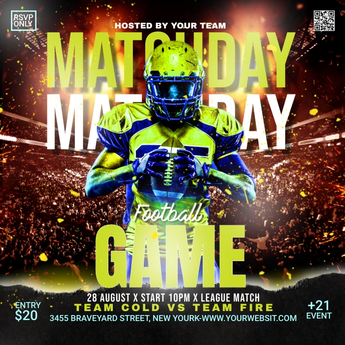 football flyer ad design Template | PosterMyWall Football flyer ad design Template | PosterMyWall