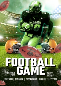 football game ad design flyer Template | PosterMyWall