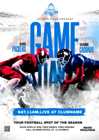 Football flyer A6 template
