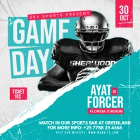 Football flyer Instagram Post template