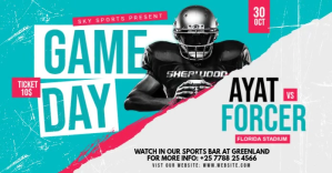 Football flyer Facebook-annonce template