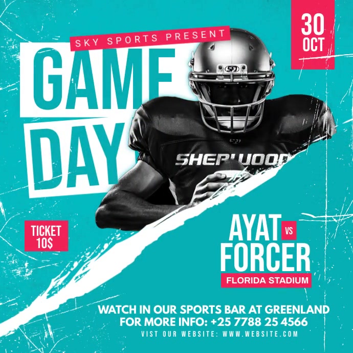 Football flyer Quadrado (1:1) template