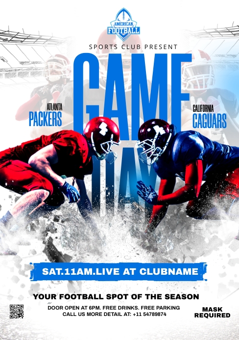 Football Rivals Flyer Football flyer Template | PosterMyWall
