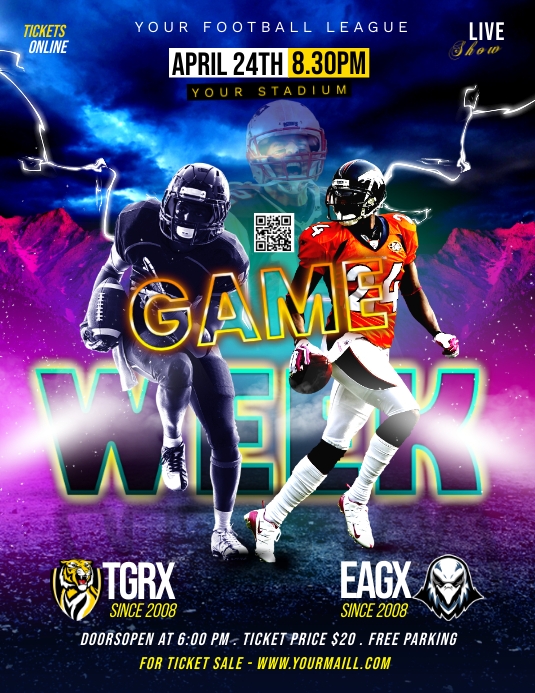 Football Rivals Flyer football flyers,Soccer templet. Template | PosterMyWall