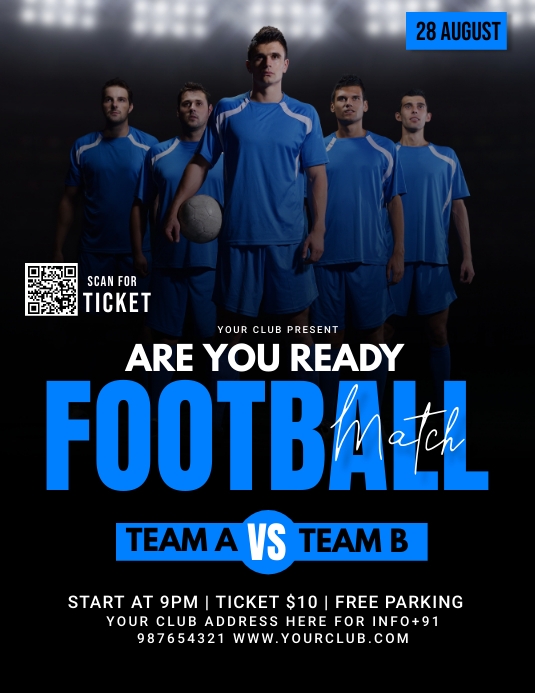 Football flyers Template PosterMyWall Football flyers Template PosterMyWall