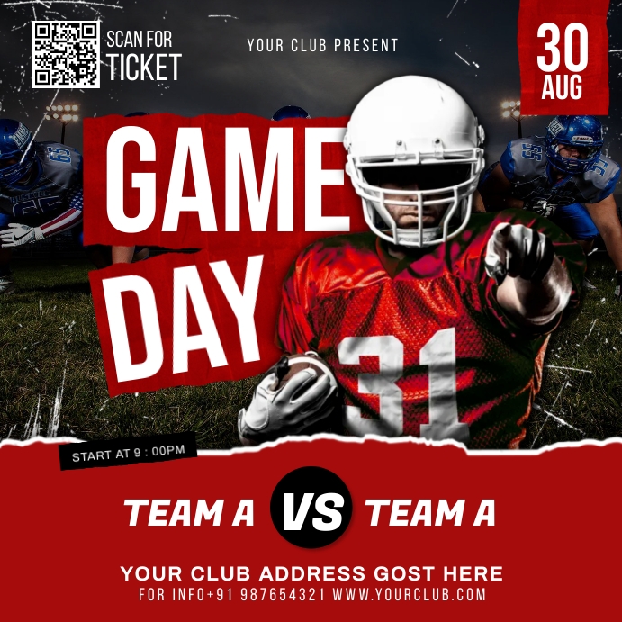 Football Rivals Flyer Copy of Football flyers | PosterMyWall