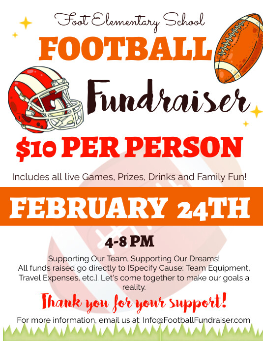 Football Fundraiser Flyer Template PosterMyWall