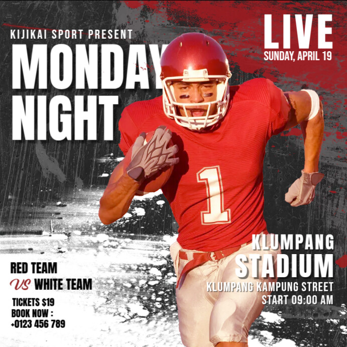 Football Game Ads Template | PosterMyWall