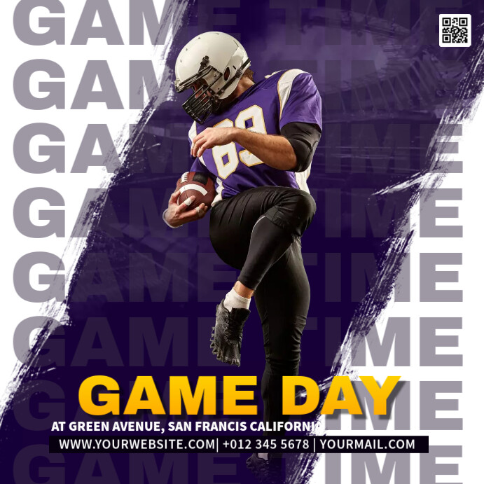 Football Game Ads Template | PosterMyWall