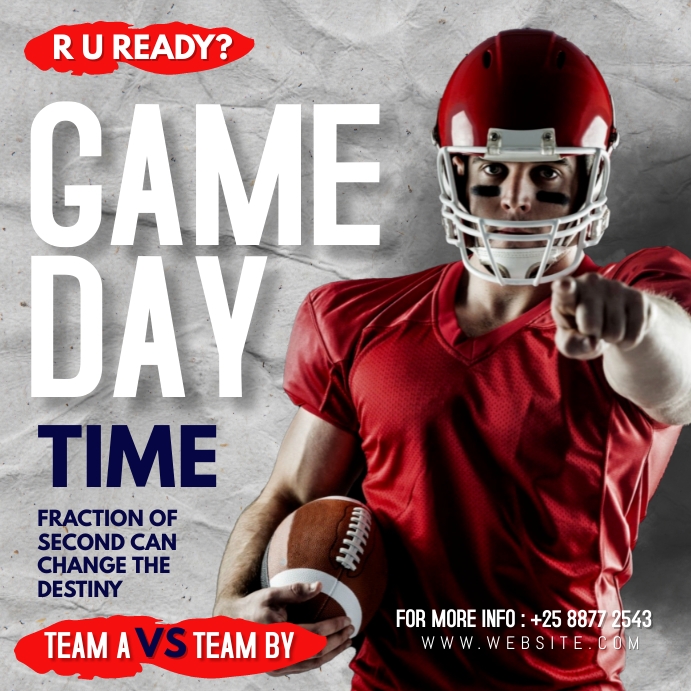 Football Game Day Template PosterMyWall Football Game Day Template PosterMyWall