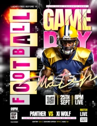 FOOTBALL GAME DAY Volante (Carta US) template