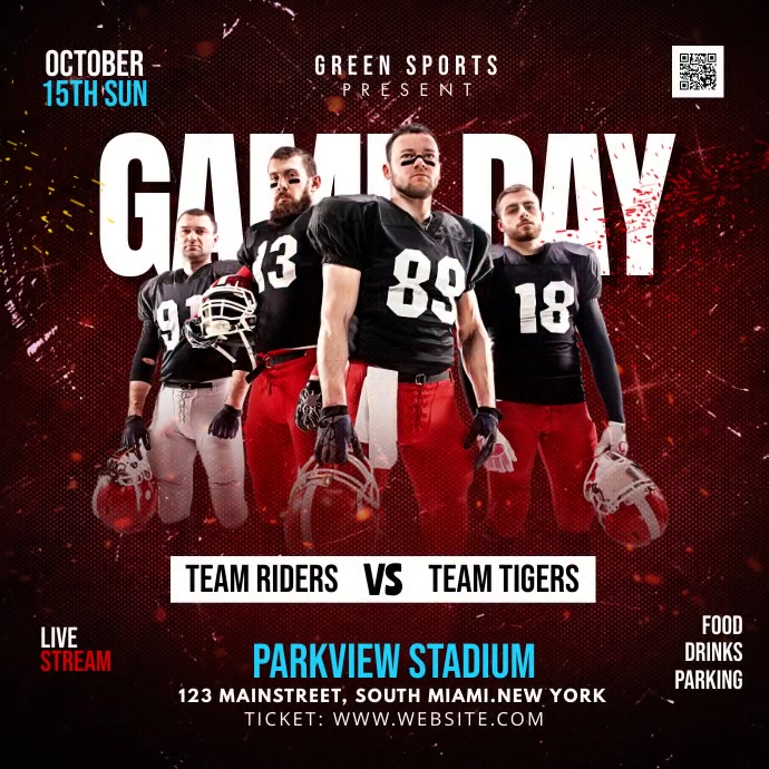 football game day Template PosterMyWall football game day Template PosterMyWall