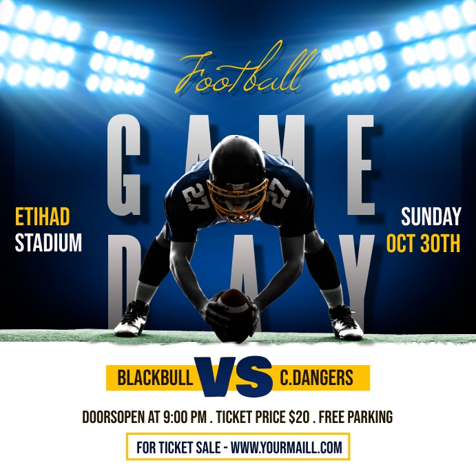 Football Game Day Template | PosterMyWall
