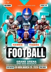 FOOTBALL GAME DAY A6 template